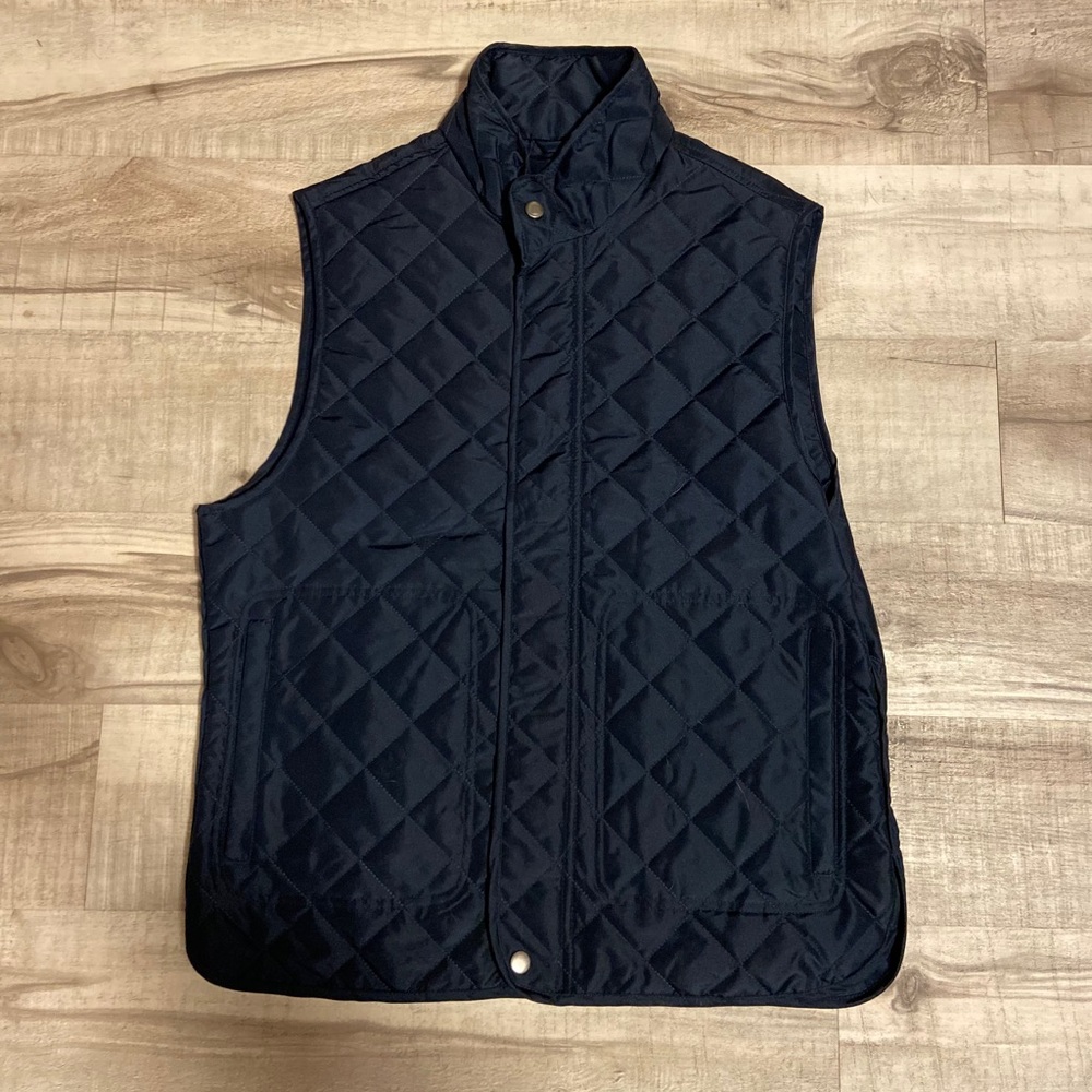 Navy Diamond Quilted Vest